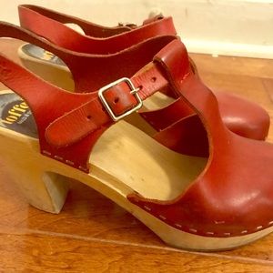 Swedish Hasbeen T-Strap Sky High Platform Sandals